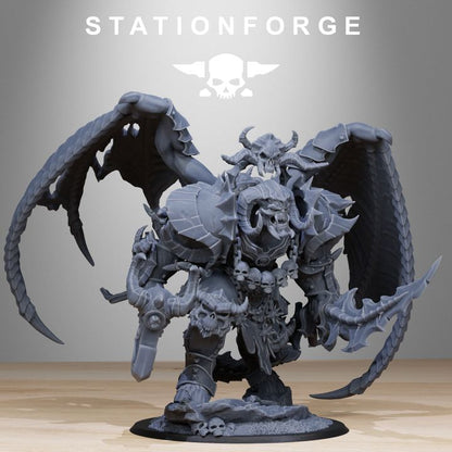 Dark Space Knights Demon, proxy miniature, 28mm heroic scale unpainted resin