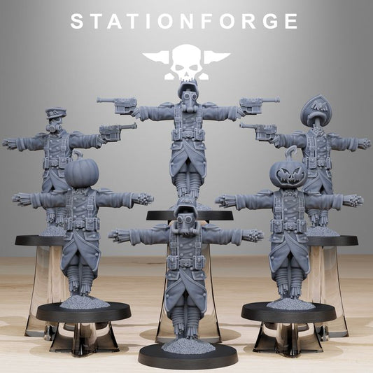 Imperial Army Grim Guard Scarecrow (6 Units), 28mm heroic scale unpainted resin
