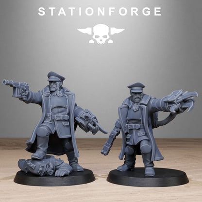 Free Guard Officer V2, Imperial Army proxy miniature, infantry, 28mm heroic scale unpainted resin, view 5