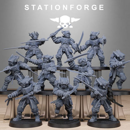 Tuai Melee Infantry, proxy miniature, 28mm heroic scale unpainted resin