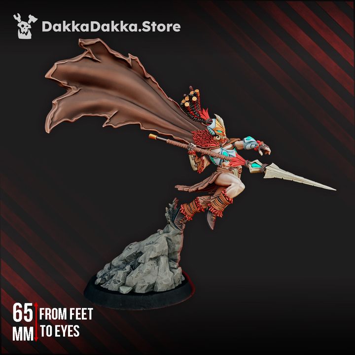 Eldar Nazca The Lone Squaller, proxy miniature, 28mm heroic scale unpainted resin