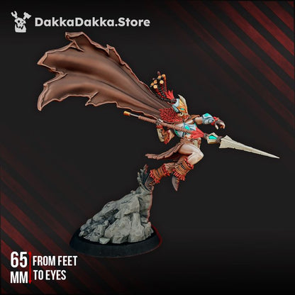 Eldar Nazca The Lone Squaller, proxy miniature, 28mm heroic scale unpainted resin