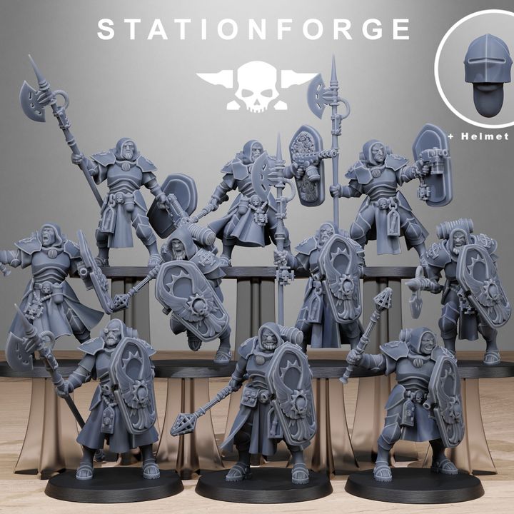 Imperial Army Purifiers, proxy miniature, 28mm heroic scale unpainted resin