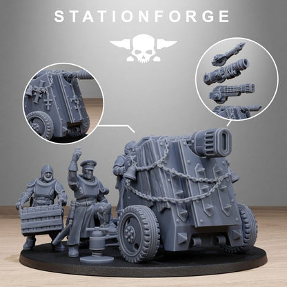 Royal Guard Light Artillery, Imperial Army proxy miniature, 28mm heroic scale unpainted resin