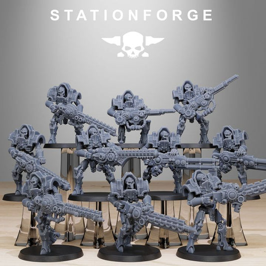 Necro Heavy Infantry (10 Units), proxy miniature, squad, 28mm heroic scale unpainted resin