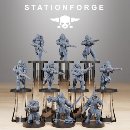 Imperial Army Royal Guard Infantry V2 (20 Units), 28mm heroic scale unpainted resin