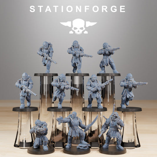 Imperial Army Royal Guard Infantry V2 (20 Units), 28mm heroic scale unpainted resin