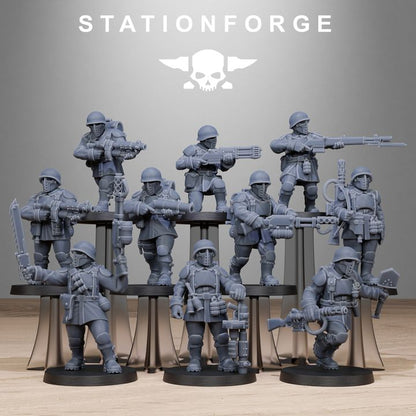 Free Guard Builder Kit, Imperial Army proxy miniature, infantry, 28mm heroic scale unpainted resin