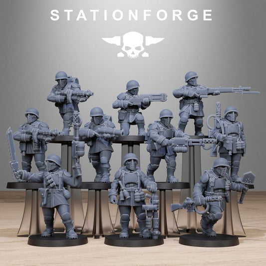 Free Guard Builder Kit, Imperial Army proxy miniature, infantry, 28mm heroic scale unpainted resin