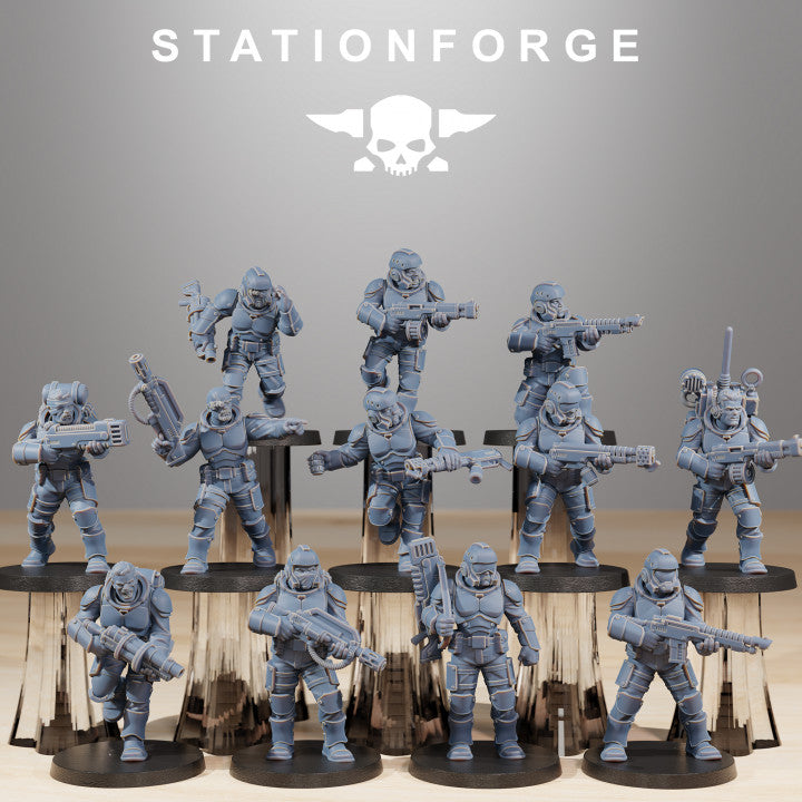 Imperial Army Vaskar Infantry Builder Kit (12 Units), 28mm heroic scale unpainted resin