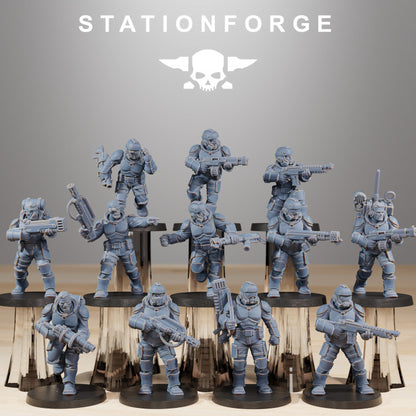 Imperial Army Vaskar Infantry Builder Kit (12 Units), 28mm heroic scale unpainted resin