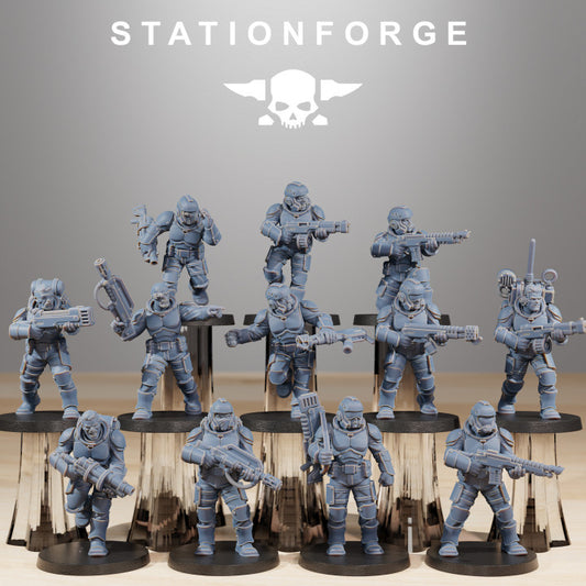 Imperial Army Vaskar Infantry Builder Kit (12 Units), 28mm heroic scale unpainted resin