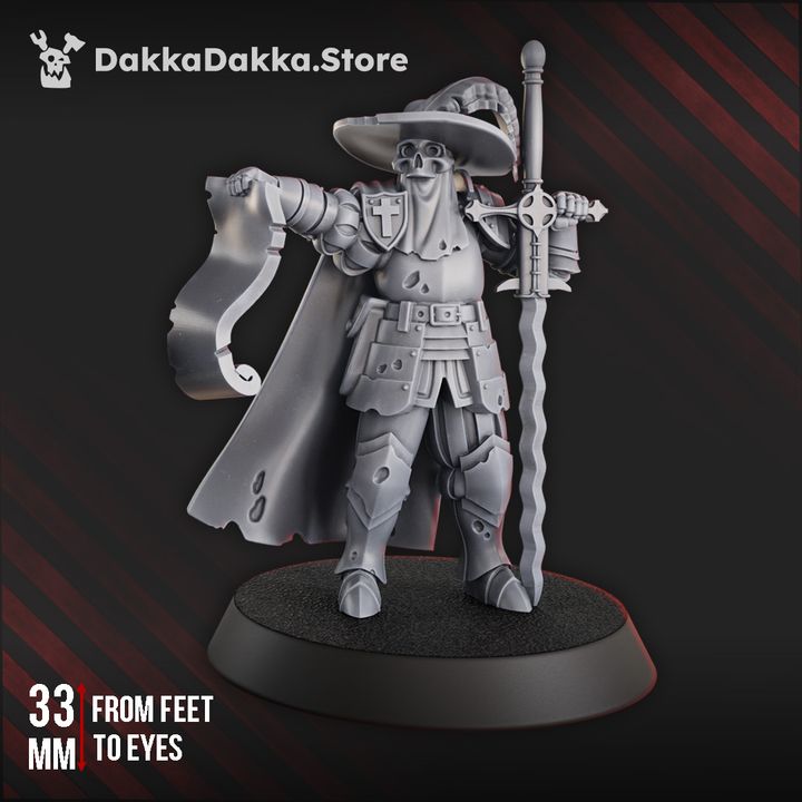 Torquemadas Verdugo Inquisitorial Shield And Machinegun, Trench Warfare proxy miniature, character, 28mm heroic scale unpaint