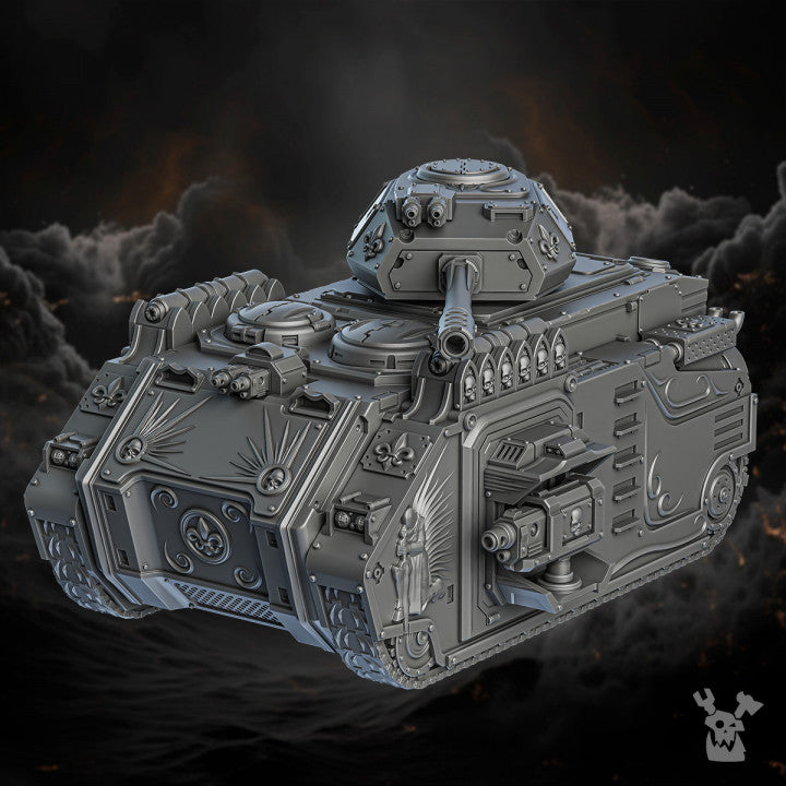 Battle Sisters Apc, proxy miniature, transport, 28mm heroic scale unpainted resin, view 9