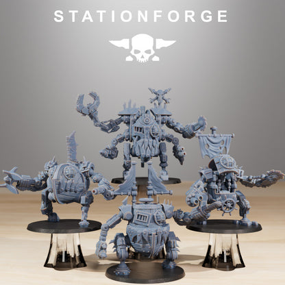 Orks Gobs Pirate Bots (4 Units), proxy miniature, squad, 28mm heroic scale unpainted resin
