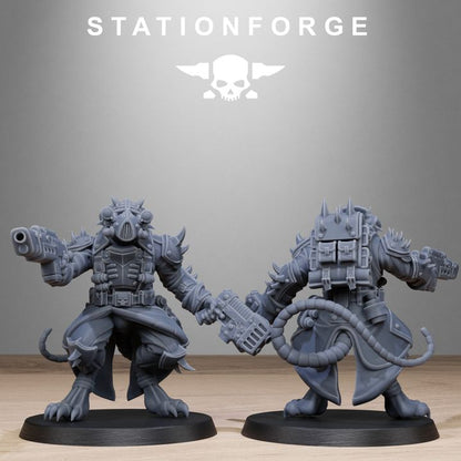 Dark Space Knights Guard Raticus, proxy miniature, infantry, 28mm heroic scale unpainted resin, view 10