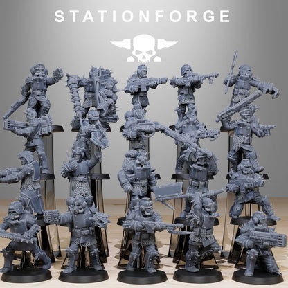 Dark Space Knights Guard Builder Kit (20 Units), proxy miniature, squad, 28mm heroic scale unpainted resin