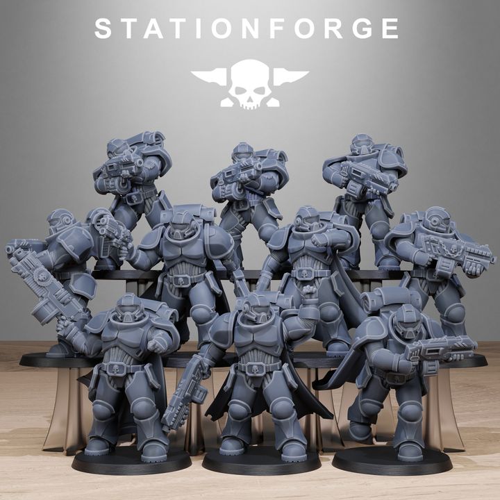 Space Knights Brutes, proxy miniature, 28mm heroic scale unpainted resin