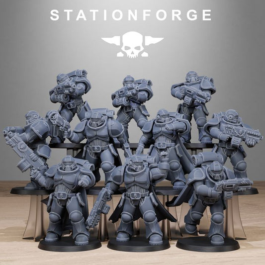 Space Knights Brutes, proxy miniature, 28mm heroic scale unpainted resin