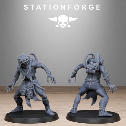 Dark Space Knights Guard Butchers, proxy miniature, infantry, 28mm heroic scale unpainted resin, view 10