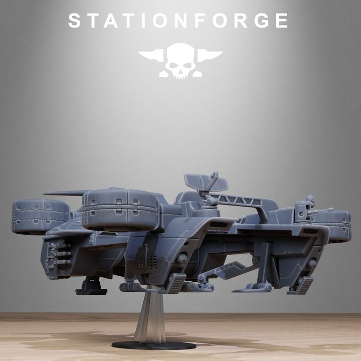 Free Guard Skycrane, Imperial Army proxy miniature, infantry, 28mm heroic scale unpainted resin, view 6
