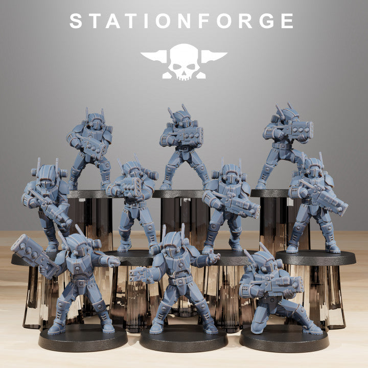 Tuai Clone Heavy Infantry, proxy miniature, 28mm heroic scale unpainted resin