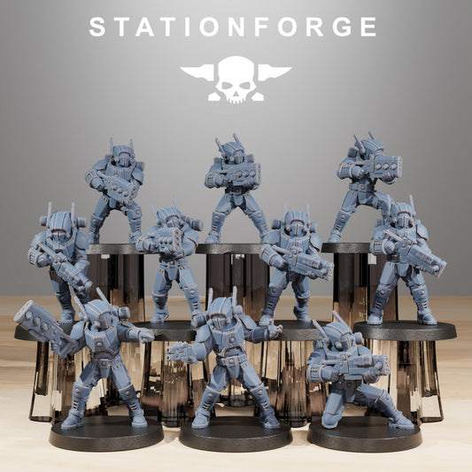 Tuai Clone Heavy Infantry, proxy miniature, 28mm heroic scale unpainted resin