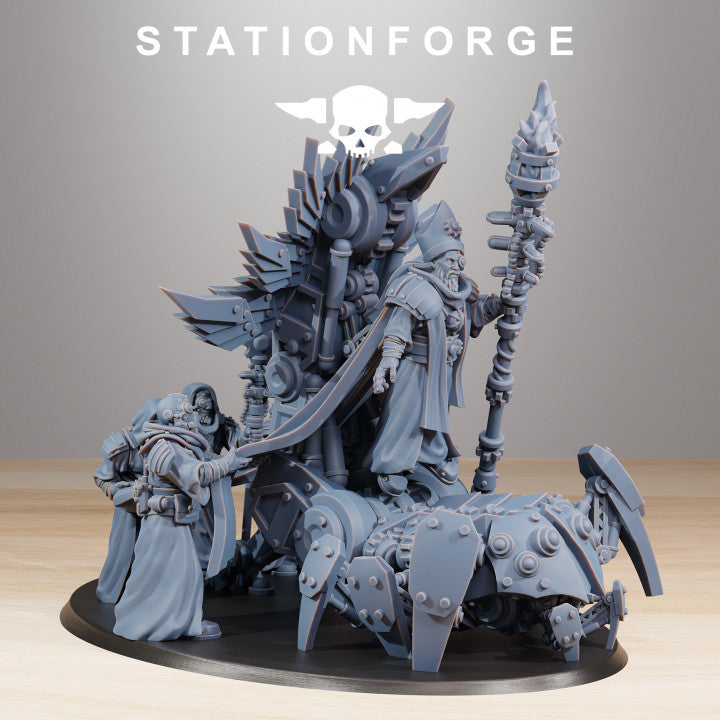 Scavenger Priest, Tech Priests proxy miniature, character, 28mm heroic scale unpainted resin