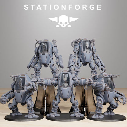 Tech Priests Scavenger Clankers (5 Units), 28mm heroic scale unpainted resin
