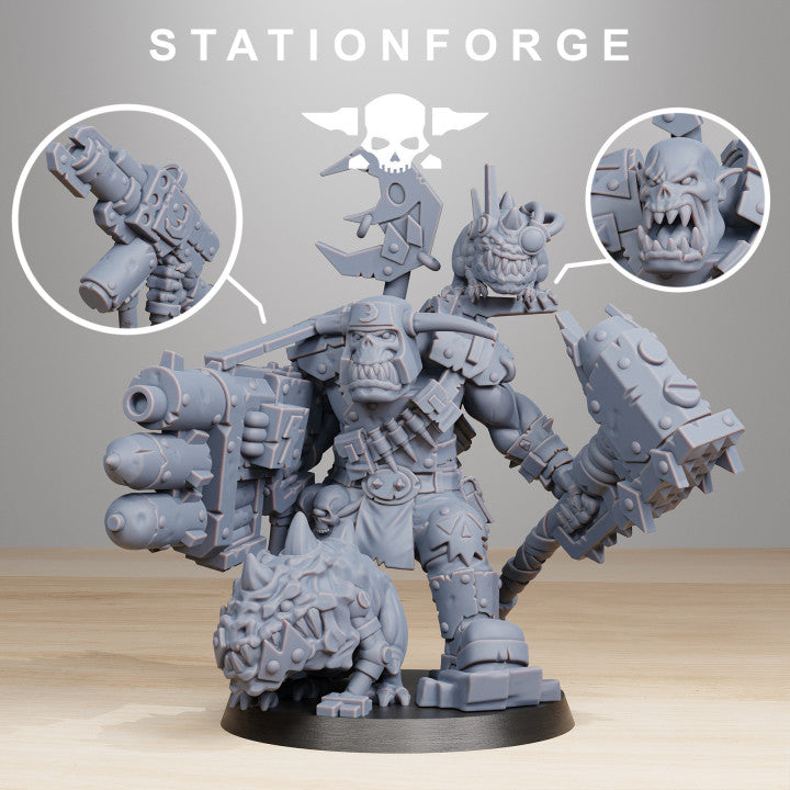 Orks Blackskull Full Version, proxy miniature, 28mm heroic scale unpainted resin
