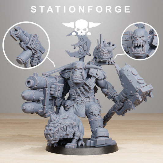 Orks Blackskull Full Version, proxy miniature, 28mm heroic scale unpainted resin