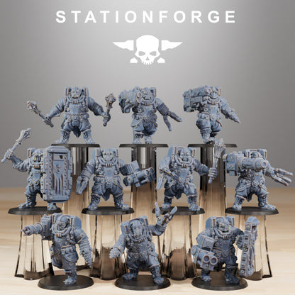 Tech Priests Heavy Support, 28mm heroic scale unpainted resin