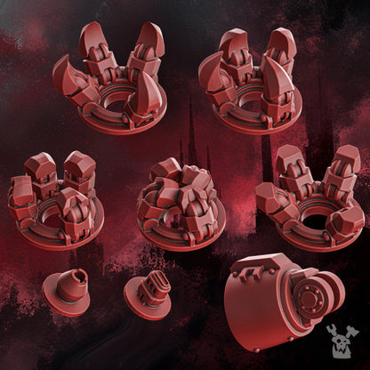 Crimson Knights Ancient Walker, proxy miniature, 28mm heroic scale unpainted resin, view 3