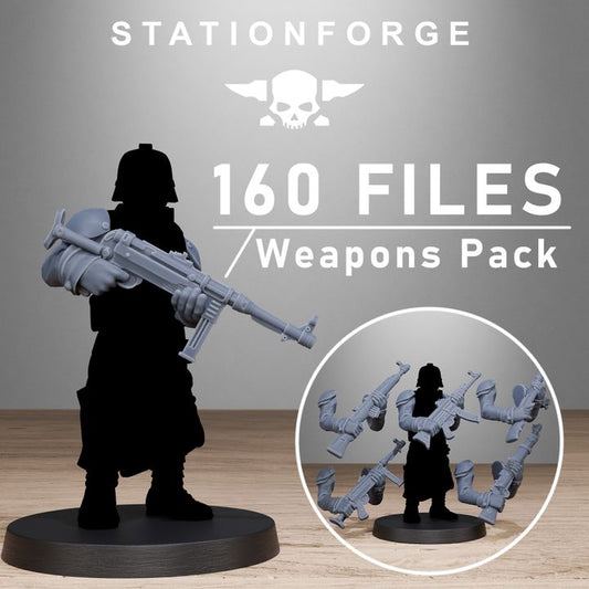 Grim Guard German Weapons Pack, Imperial Army resin conversion bits, squad, 28mm heroic scale unpainted resin