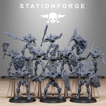 Necro Blades, proxy miniature, 28mm heroic scale unpainted resin