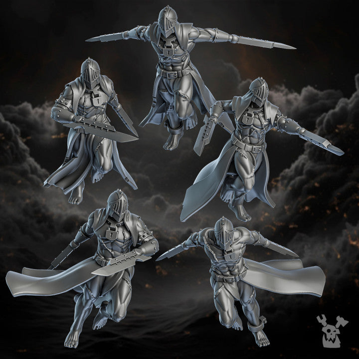 Battle Sisters Unrepentants, proxy miniature, 28mm heroic scale unpainted resin