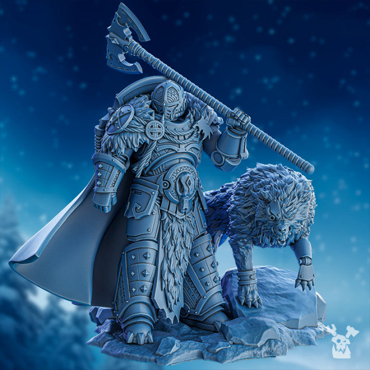 Wolf Knights Feinar The Wolfborn, proxy miniature, character, 28mm heroic scale unpainted resin