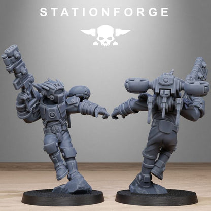 Tuai Skyguards, proxy miniature, 28mm heroic scale unpainted resin, view 4