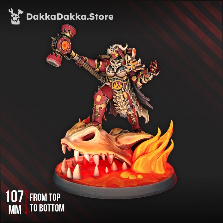 Flame Knights Iskra Nova The Firestorm, proxy miniature, character, 28mm heroic scale unpainted resin