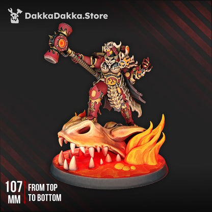 Flame Knights Iskra Nova The Firestorm, proxy miniature, character, 28mm heroic scale unpainted resin