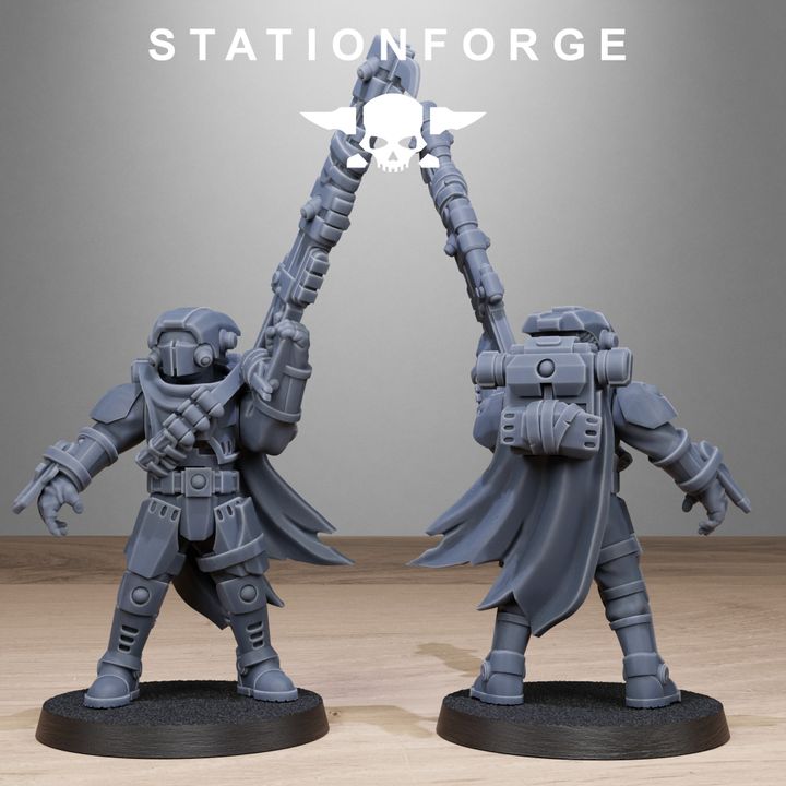 Tuai Hunters, proxy miniature, 28mm heroic scale unpainted resin, view 4