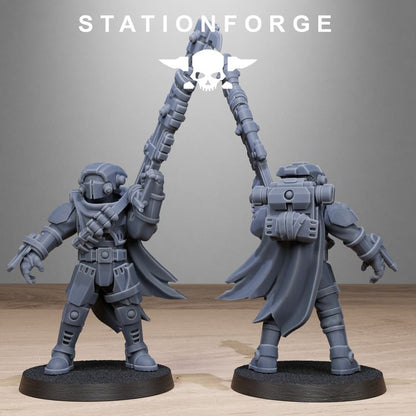 Tuai Hunters, proxy miniature, 28mm heroic scale unpainted resin, view 4