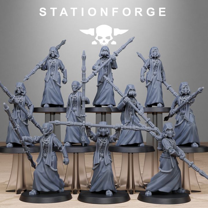 Scavenger Sister Priests, Battle Sisters proxy miniature, character, 28mm heroic scale unpainted resin
