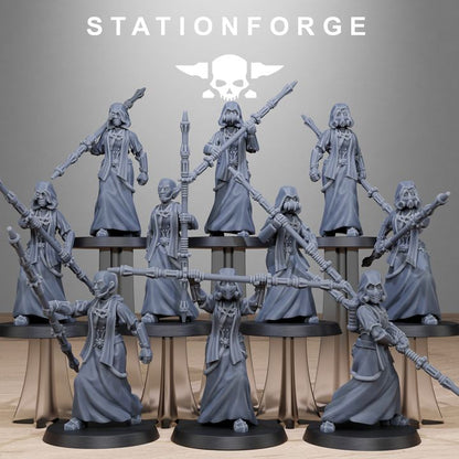 Scavenger Sister Priests, Battle Sisters proxy miniature, character, 28mm heroic scale unpainted resin