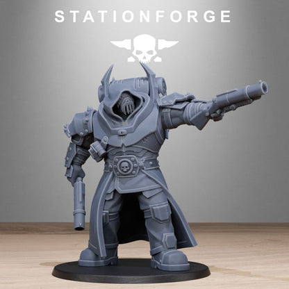 Dark Space Knights Guard Destructor, proxy miniature, infantry, 28mm heroic scale unpainted resin
