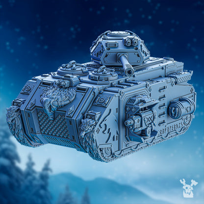 Wolf Knights Apc, proxy miniature, transport, 28mm heroic scale unpainted resin, view 2