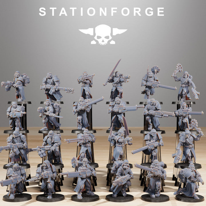 Tech Priests Scavenger Infantry Builder Kit (24 Units), 28mm heroic scale unpainted resin
