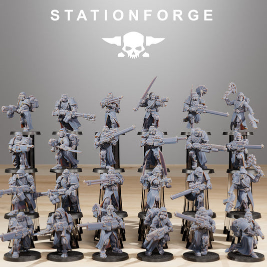 Tech Priests Scavenger Infantry Builder Kit (24 Units), 28mm heroic scale unpainted resin