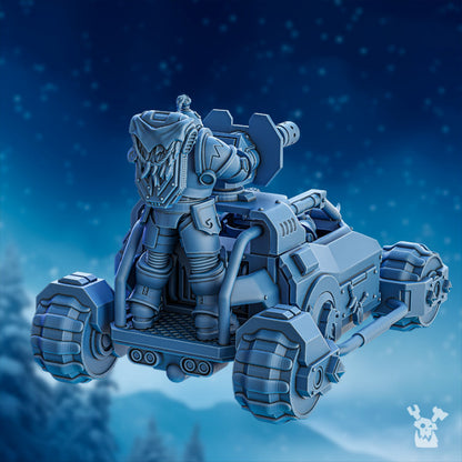 Wolf Knights Buggy, proxy miniature, vehicle, 28mm heroic scale unpainted resin, view 3