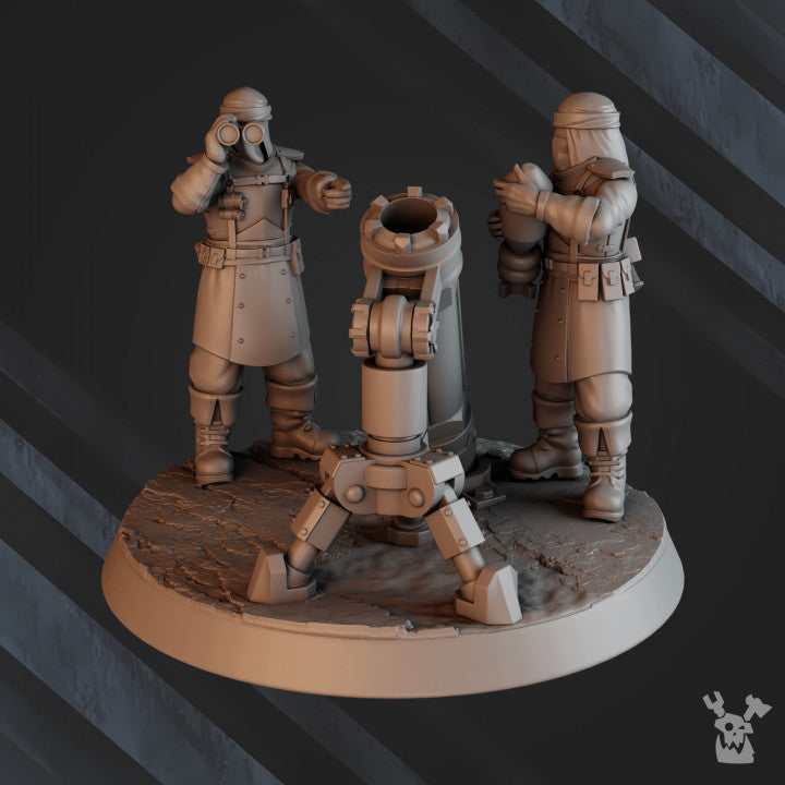 Regius Guard Bedouin Heavy Fire Support Squad, Imperial Army proxy miniature, 28mm heroic scale unpainted resin, view 2
